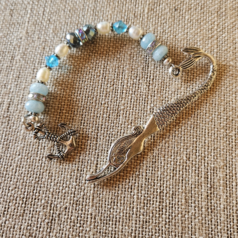 Silver Mermaid Charm Bookmark